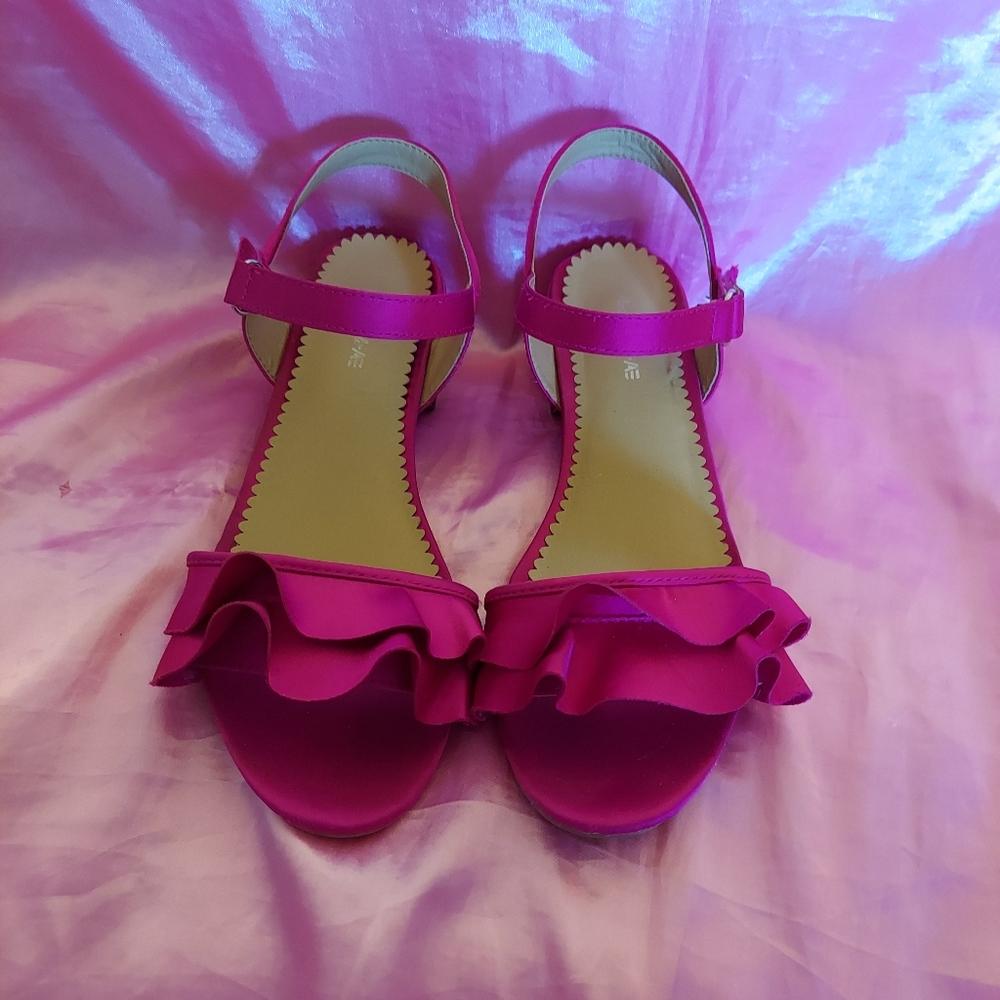 Beautiful pink satin sandals